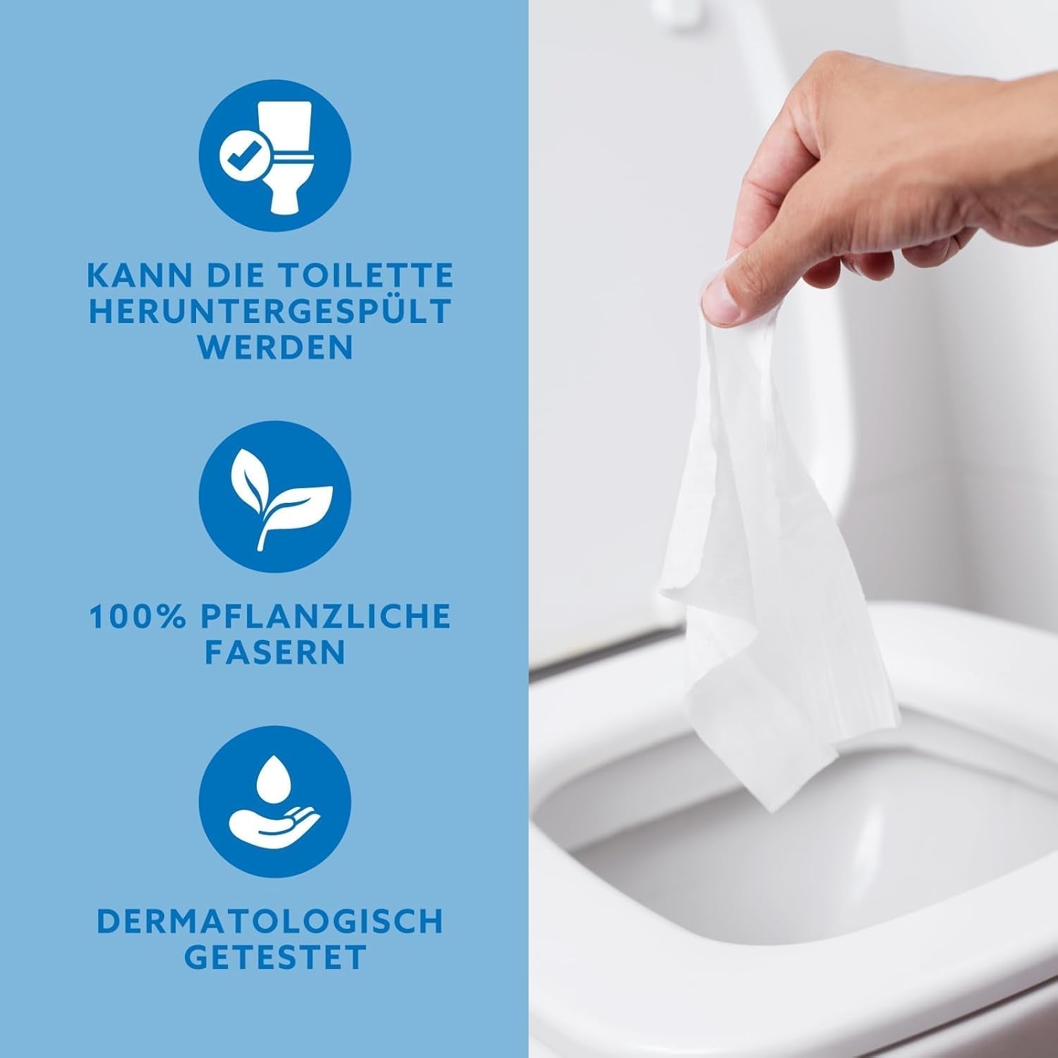 Door Amazon Zacht, nat, geurloos, fijn absorberend, ongeparfumeerd toiletpapier, 240 stuks (6 verpakkingen van 40 stuks) (voorheen merk Presto!)
