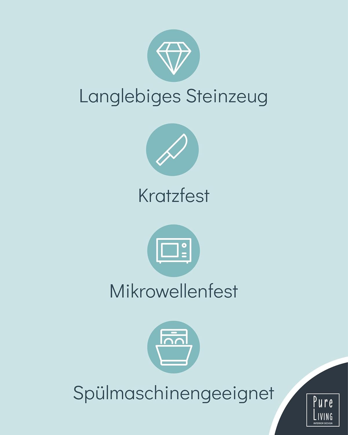 Serviesset van steengoed voor 12 personen, 36-delig, stedelijke stijl, hoge kwaliteit, ZEER GOEDE TEST, Serviesset van steengoed - kom en bordenset - servies voor 12 personen, Pure Living serviessets in mat grijsbruin