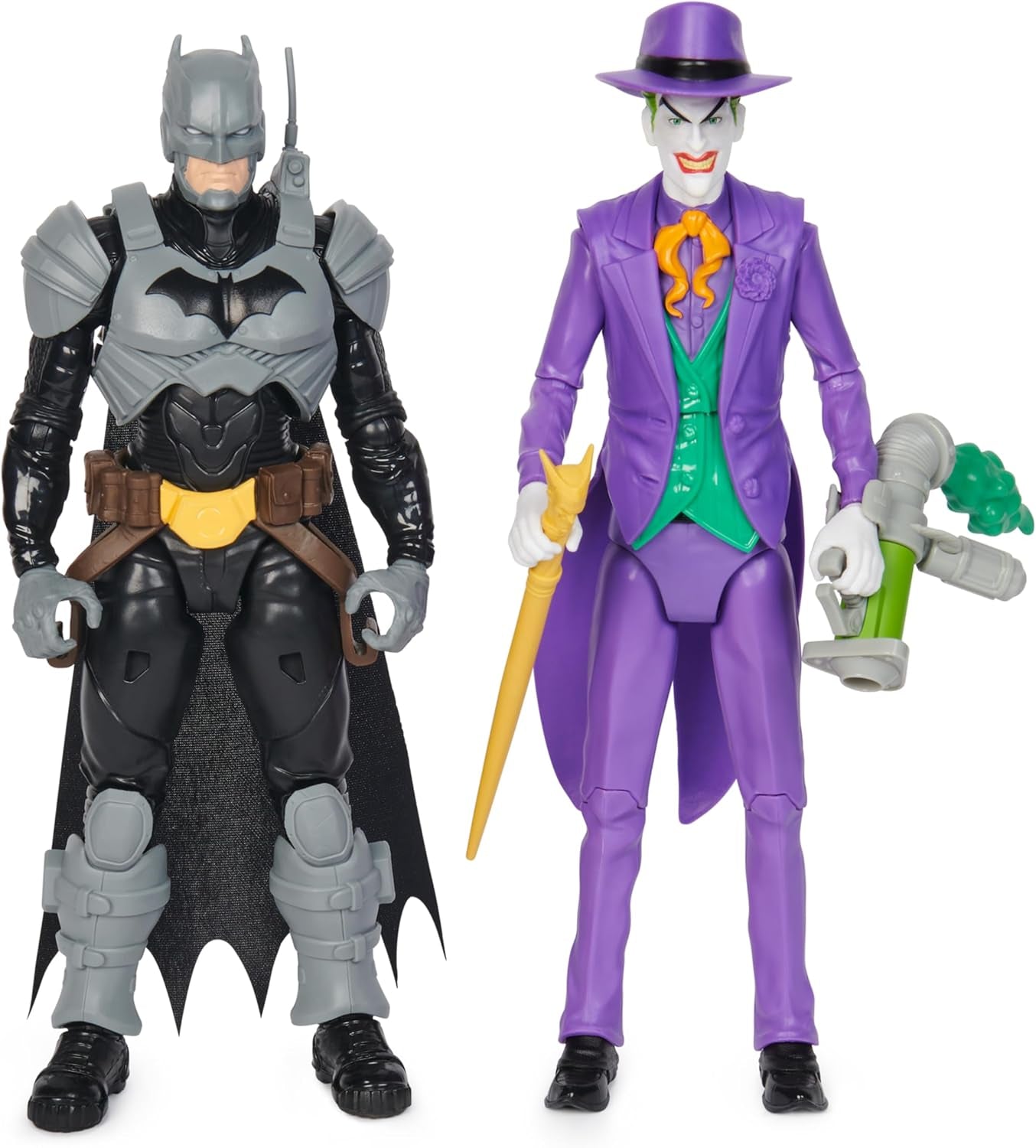 DC Batman Adventures Batman Vs the Joker actiefigurenset, 30 cm - 2 volledig beweegbare figuren met 12 versnellingen voor spannend rollenspel, speelgoed voor 4+ kinderen Actiefiguren Naty Shop