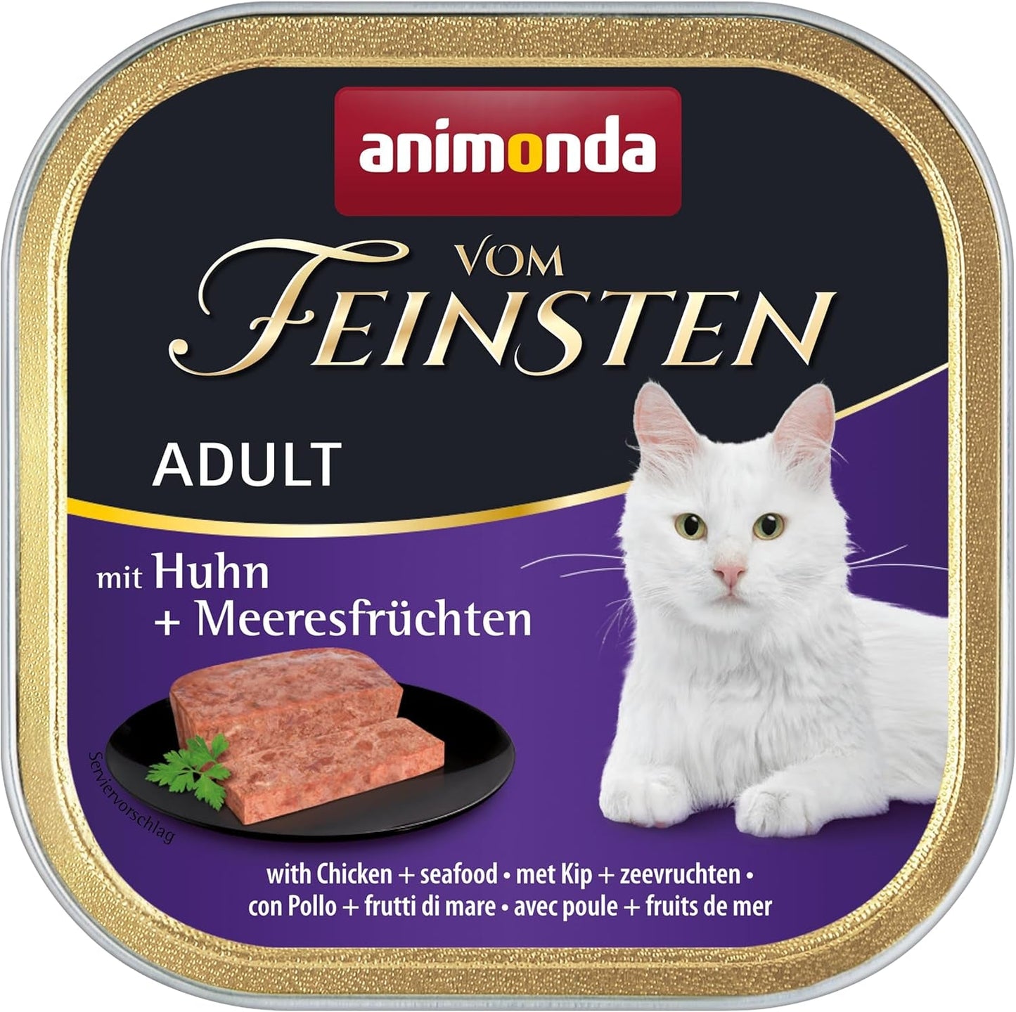 animonda Vom Feinsten Natvoer voor volwassen katten, kippenvariant, 6 x 100 g