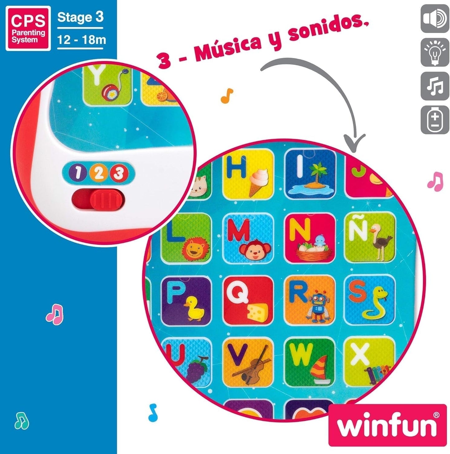 winfun ColorBaby 44256 Leerbakje met licht en geluid Babyspeelgoed Naty Shop