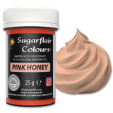 Sugarflair Pastel Pink Honey Food Coloring Paste - Sterk geconcentreerd voor gebruik met botercrème, suikerpasta, royal icing of cakemixen, levendige voedselkleuring - 25g
