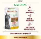 almo nature HFC Natural - Natvoer voor katten - met kip - Menselijke kwaliteit, glutenvrij, monoproteïne - 55 g, verpakking van 6