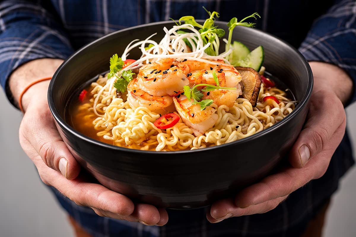 Nong Shim Instantnoedels met Garnalen, Grote Kom - Koreaanse Ramensoep - Snelle bereiding - 115 g (1 pak)