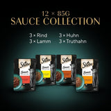 Sheba Sauce Collection Natvoer voor katten, geportioneerde zakjes, zout multipack, 4x12x85g