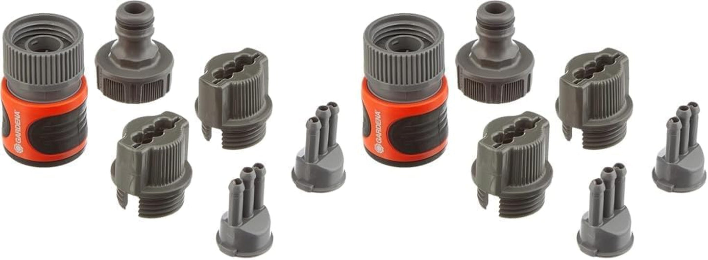 Gardena sproeislangaansluitset: aansluitfittingen voor begin en einde van de sproeislang, accessoires voor artikelen (995, 996, 997, 1998, 1999), originele Gardena systeemonderdelen (5316-20)