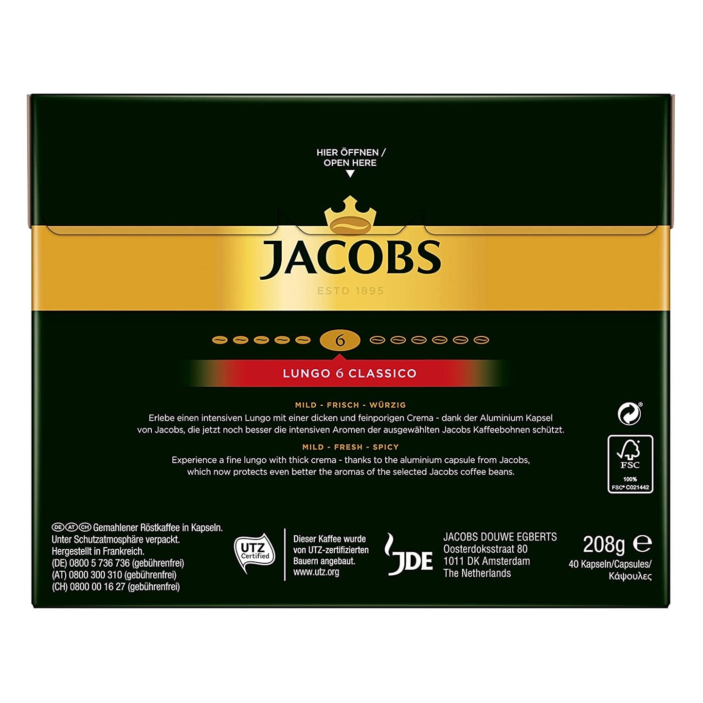 Kaffeekapseln Lungo Classico (nur für kurze Zeit) Megapack XXL & Kaffeekapseln Lungo Decaffeinato- Intensität 6-200 Nespresso compatibel Kapseln, 10er Pack, 10 x 20 Getränke