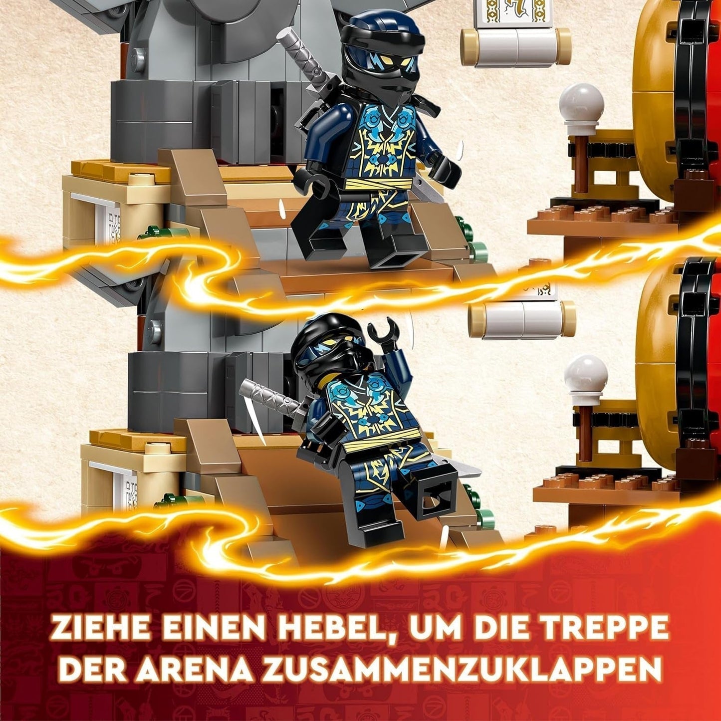 LEGO NINJAGO Toernooi Arena Avontuurspeelgoed voor kinderen Ninja speelset met 6 minifiguren Collectie Bouwset Verjaardagscadeau voor 7 jaar oude jongens en meisjes 71818 Bouwsets Besuche in LEGO-Store