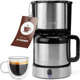Clatronic® koffiezetapparaat met thermoskan voor 8–10 koppen koffie (ca. 1,2 l) | RVS filterkoffiezetapparaat | Dubbelwandige thermoskaraf | Geen temperatuurverlies | Koffiezetapparaat 800 W | KA 3805