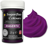 Sugarflair Pasta Voedselkleuring Pastel Magenta, Voedselkleuring voor Pasta, Fondant en Marsepein, Spectraal Geconcentreerde Kleuren - 25g