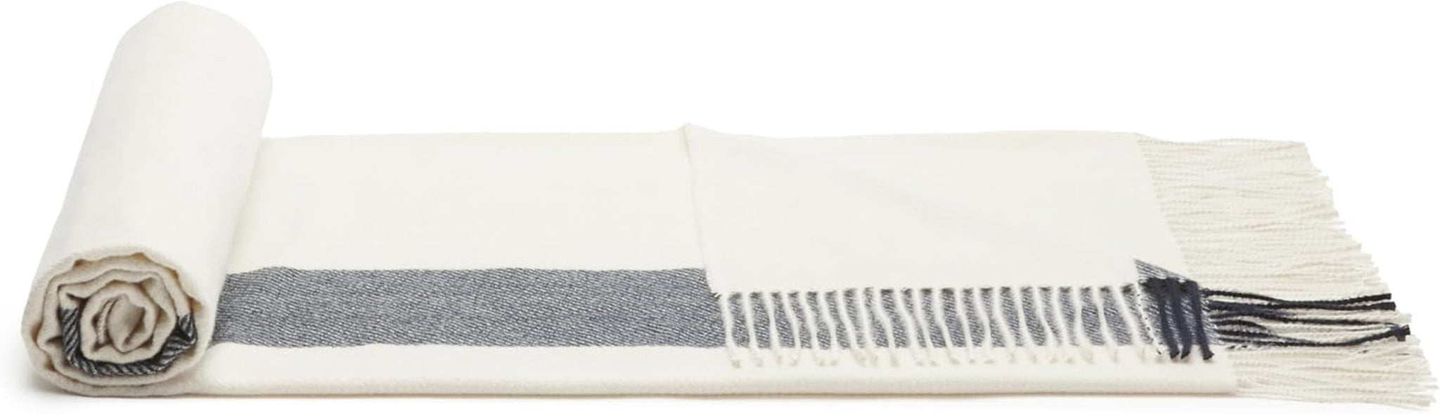 Amazon Basics Gooi Deken, licht, gerecycled polyester, Room Decor Cosy Deken, 127 X 152 Cm, ivoorwit met blauw patroon Geruite bedden en dekens Besuche bij Amazon Basics-Store