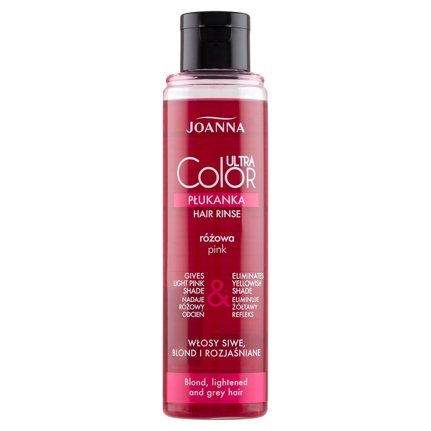 Joanna Ultra Color - Roze kleurconditioner voor blond en licht haar - Pastelroze - Natuurlijke glans - Verwijdert de gele tint uit grijsblond haar - Tijdelijke werking - 150 ml Haarverf Naty Shop Shades of pink blonde 150 Ml (1 pakje)