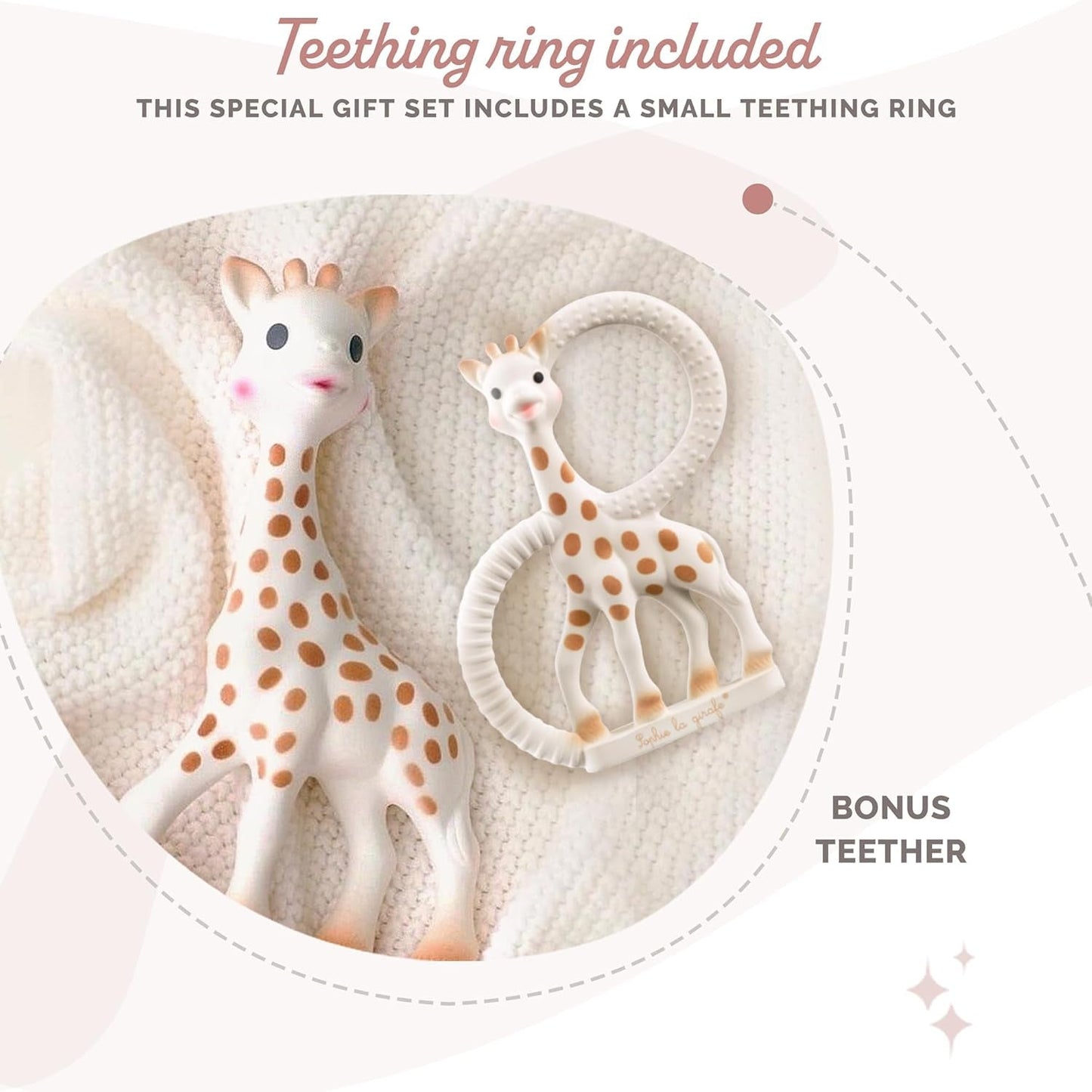 Sophie de Giraf - Babygeschenkdoos + Bijtring - 100% natuurlijk rubber - Babyactiviteitenset - Speelgoed voor vroeg leren