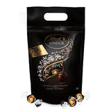 Lindt LINDOR Extra pure chocoladeballetjes en LINDOR Aardbeiencreme chocoladeballetjes | Hersluitbare zak van 1 kg | ca. 80 witte chocoladebolletjes met aardbeiencrème