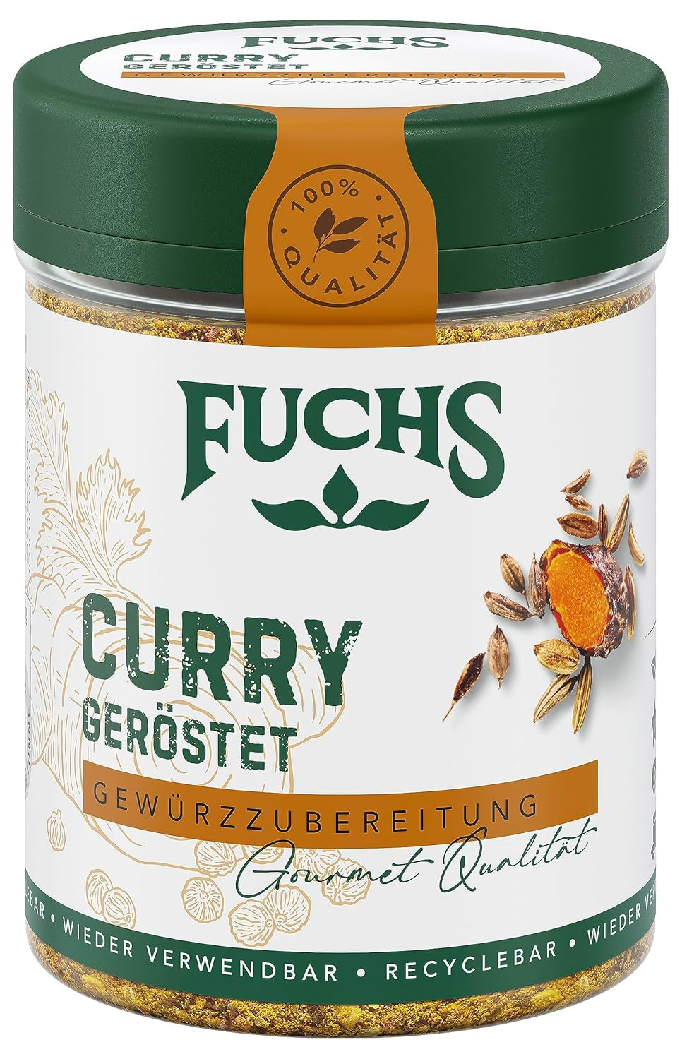 Fuchs Gewürze Curry, geroosterd, 55 g