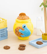 Grupo Erik Keramieken Koekjestrommel Sesamstraat Koekjesmonster - Koekjestrommel met Deksel Groot 21,0 x 27,0 x 22,0 cm Voorraadpot met Deksel Officiële Sesamstraat Merchandise Voedselbewaardozen Naty Shop