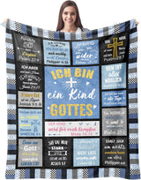 ZQYMM Christelijke cadeaus voor dames Heren, Doop-/bevestigingscadeaus voor meisjes/jongens, Inspirerend/religieus, Katholieke spirituele cadeaus, Verjaardagscadeaus voor christenen ZQYMM Bedden en hoezen Blauw 150*200cm
