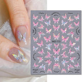 5D vlinder nagelstickers met reliëf zelfklevende vlinders nageldecoratiestickers aurora vlinder nail art stickers nagelaccessoires ontwerp vlinder nagelstickers nail art stickers