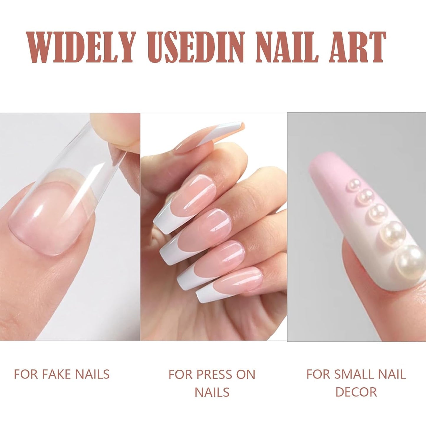 Extra sterke nagellijm - Inclusief penseel, 4 x 7 g nagelverlengingslijm, acryltiplijm en kunstnagellijm