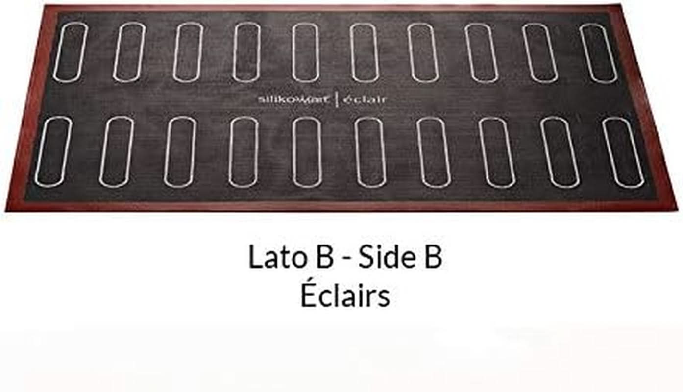 Silikomart Professionele, Micro-geperforeerde Siliconen Mat Bakken Eclair Twee Meisjes 58,3 x 38,4 cm Keuken Naty Shop