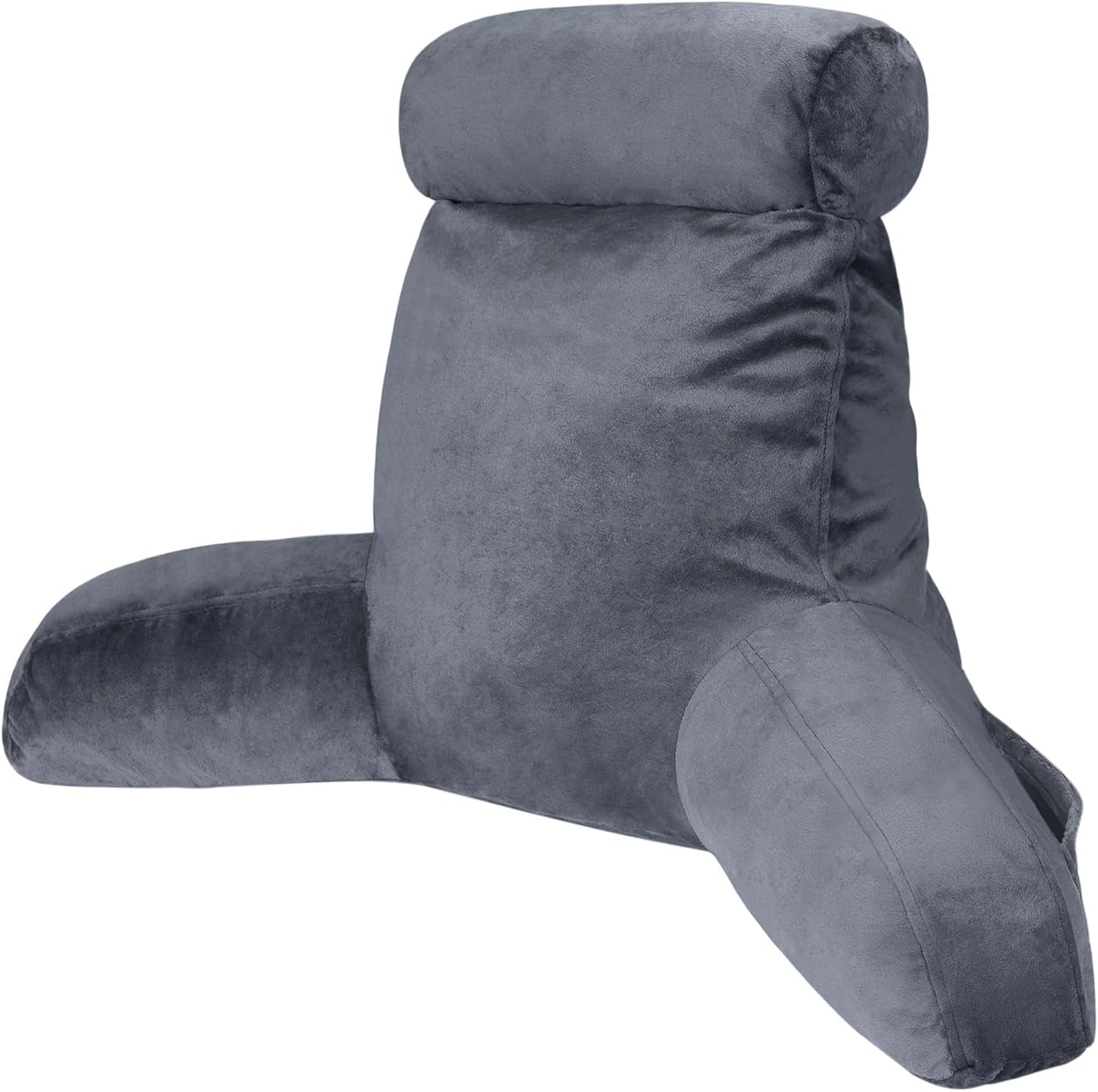 INFANTIA ergonomisch leeskussen met armleuningen, rugsteun, groot, grijs
