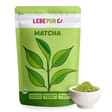 Lebepur BIO Matcha Poeder 100G - Premium Kwaliteit uit Japan Geen Additieven - 100% Pure Groene Thee Poeder voor Matcha Latte, Matcha Thee, Groene Thee, Smoothie - Japanse Groene Thee