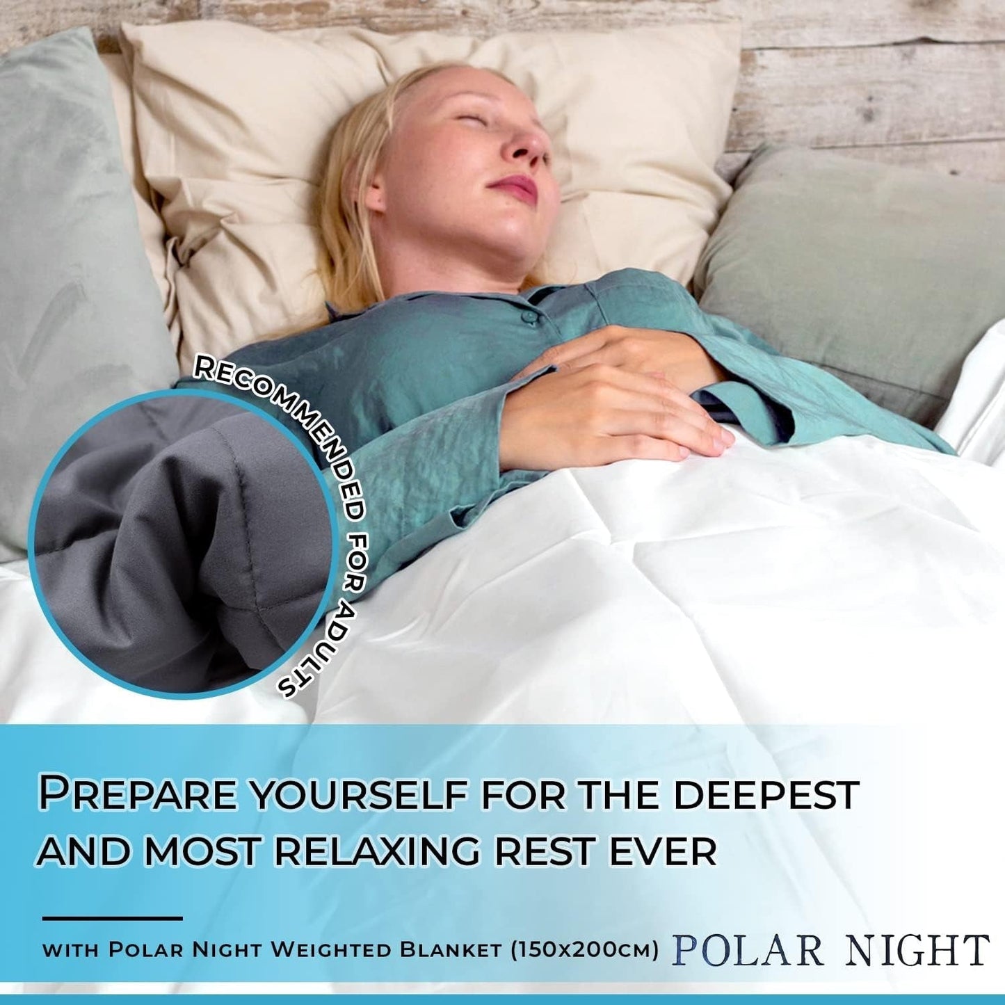 Polar Night verzwaringsdeken voor volwassenen 150 X 200 Cm, 9 Kg - Verzwaarde deken voor diepe slaap, zware deken, therapiedeken gemaakt van 100% microvezel, ontspanningsdeken Oeko-Tex® 100 Comforter Standaard bedden en dekens Polar Night