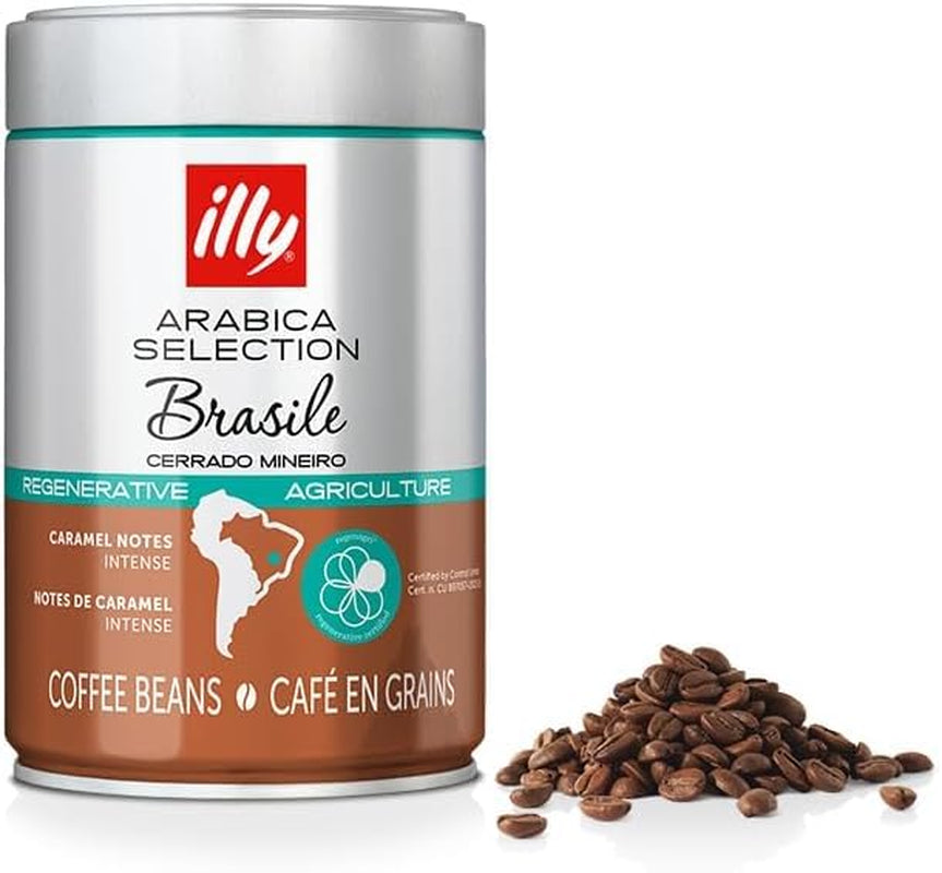 ILLY 6 dozen koffiebonen, elk 250 gram, Arabica Selection, Brazilië, Cerrado Mineiro certificaat, Regenagri