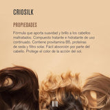 Criosilk haarconditioner, 300 ml, met provitamine B5 en zijdeproteïnen, geeft beschadigd haar soepelheid en glans, hydrateert en regenereert het haar Naty Shop haarmasker