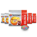 Tassimo Kapseln Moring Café XL Strong & Intense, grootverpakking, 5 x 21 pads, 105 Kaffeekapseln