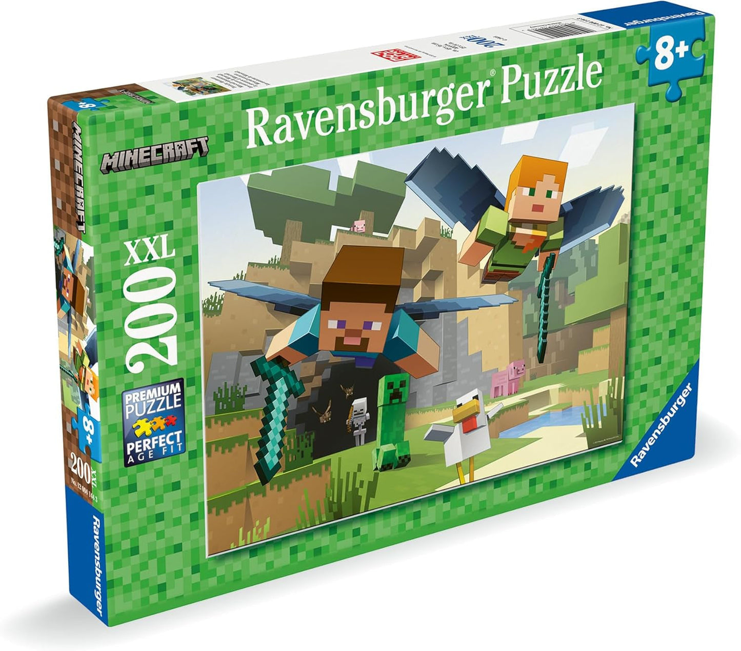 Ravensburger Kinderpuzzel - 12004144 - Minecraft - Minecraft-puzzel van 200 stukjes voor kinderen vanaf 8 jaar in XXL-formaat, Minecraft-cadeaupuzzel Naty Shop