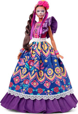 2022 Día De Muertos Barbiepop met gegolfde traditionele jurk, bloemenkrans en Calavera-gezichtsverf, cadeau voor verzamelaars