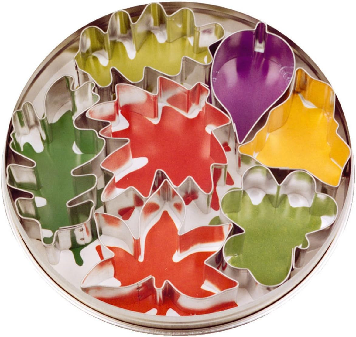 Städter 023338 Koekjesblik met 7 bladen, staalplaat, 4,5 - 6,5 cm, zilver