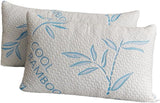Comfysleep Kingsize Bamboe Viscose Kussen Verkoelend Versnipperd Traagschuim Verstelbare Bamboe Viscose Afneembare/Wasbare Hoes 2 stuks Naty Shop Standaard Kussens Standaard Titel