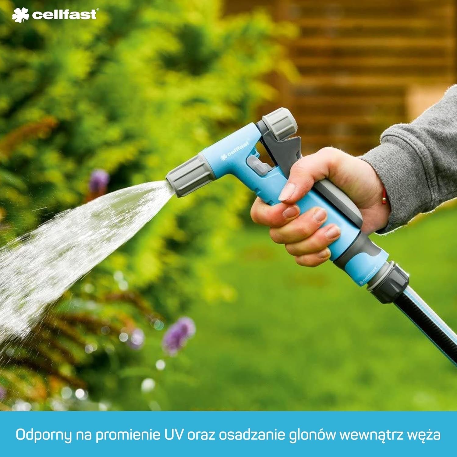 Cellfast Ideale tuinslangset, robuust, flexibel, 4-laags, sproei-, UV- en algenbestendig, Reach-technologie, 27 bar, -20/+60° korte termijn, 1/2 inch, 20 m