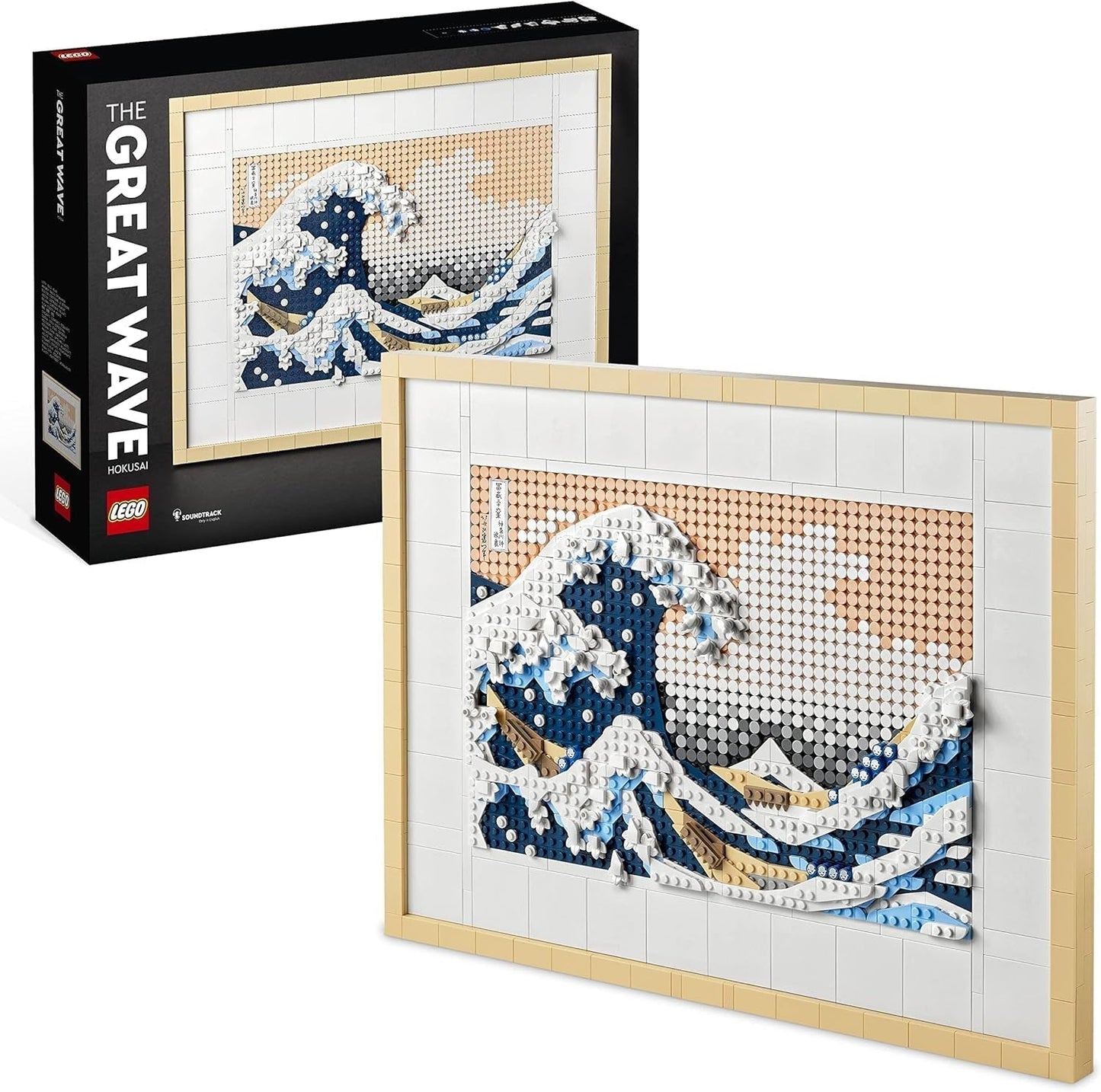 LEGO 31208 Art Hokusai - The Great Wave 3D Japanse wanddecoraties Knutselset Ingelijst oceaandoek Hobby's voor volwassenen DHI Thuiskantoordecoraties Bouwsets Beschik over de LEGO-Store Single