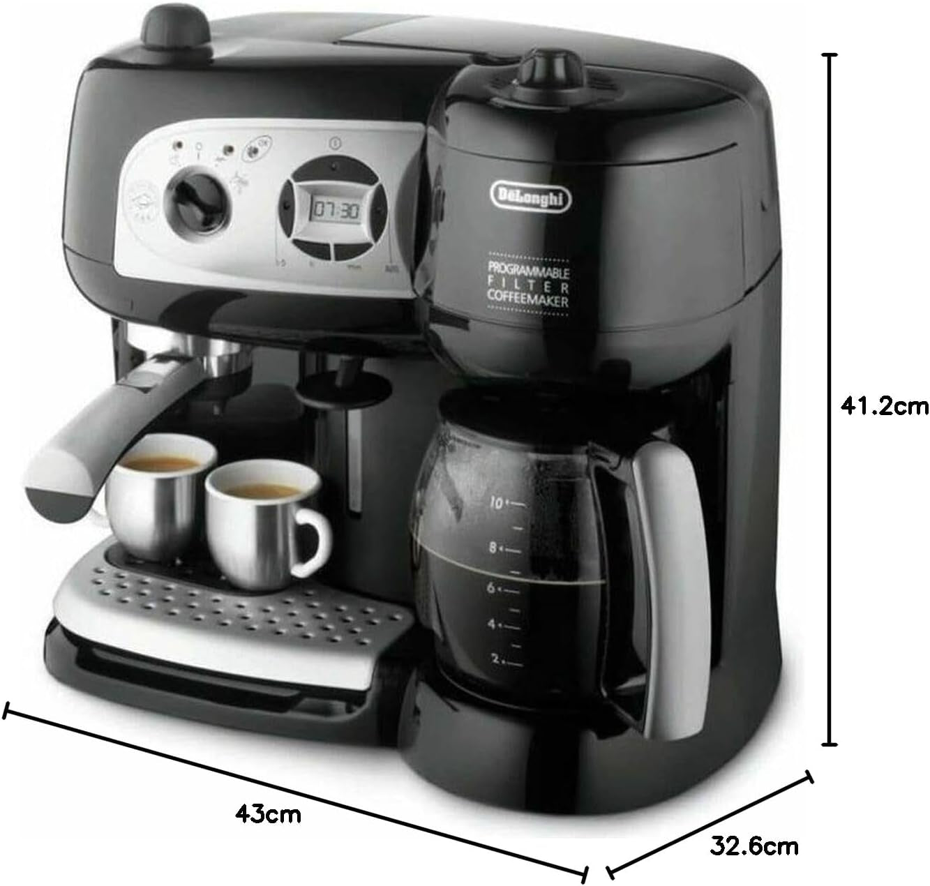 De'Longhi BCO264.1 Espresso- en koffiemachine in één, met pomp, zwart, 38 x 24 x 35 cm