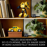 LEGO Icons Transformers Bumblebee, robotactiefiguur voor volwassenen, filmbouwset voor sciencefictionfans, kan worden omgevormd tot een auto, avonturenspeelgoed 10338 Bouwsets Bekijk de LEGO-Store