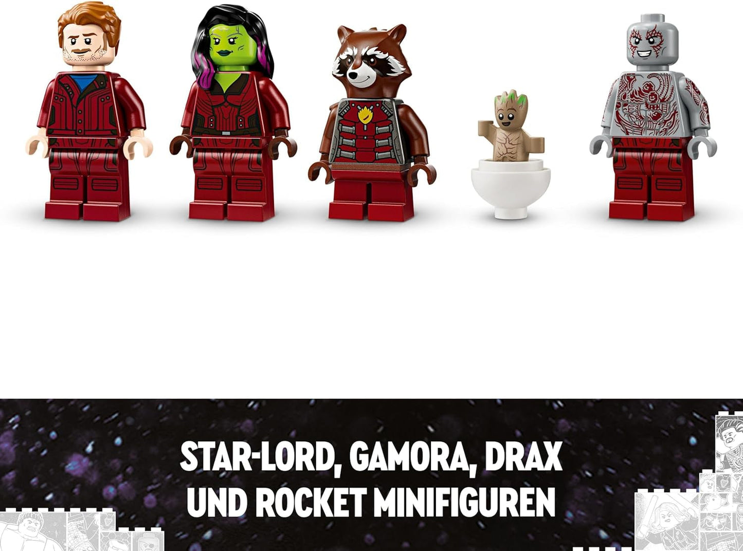 LEGO Marvel Guardians of the Galaxy: The Milano Building ruimteschipmodel met 4 superhelden minifiguren Avengers Flyer voor ruimteavonturen cadeau voor jongens en meisjes 76286 Bouwsets Beuche in LEGO-Store
