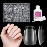 Korte Kunstnagels Ballerina 500 stuks Lijm op 12 Maten Kunstnagels Korte Zachte Gel Volledige Dekking Nageltips Voor Gelnagels Korte S