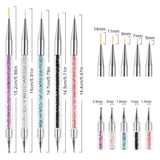 Sullarpek Nail Art Pinsel, 5 Stück Nageldesign Pinsel, Nail Art Dotting Tools, Nail Art Liner-Pinsel, Zum Herstellen Von Nagellack, Punktieren, Feinmalerei, DIY