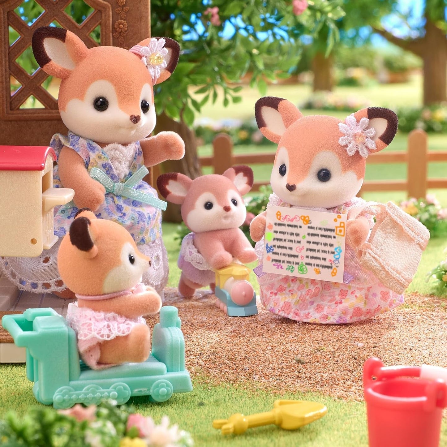 Sylvanian Families 5800 Deer Twins, speelset met dierenfiguren, bosdierenfiguren, speelgoed voor kinderen vanaf 3 jaar