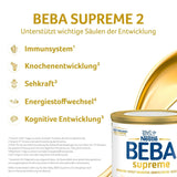 BEBA SUPREME 2 Opvolgmelk na 6 maanden, alleen lactose, palmolievrij, verpakking van 6 (6 x 800g) Naty Shop