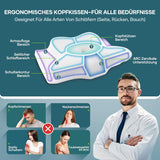 Nekkussen Hoofdkussen Orthopedisch kussen Memory Foam Kussen Ergonomisch hoofdkussen Neksteunkussen Anti-zijwaartse impactkussen voor zij-, rug- en buikslapers Witte cervicale orthopedische kussens Naty Shop