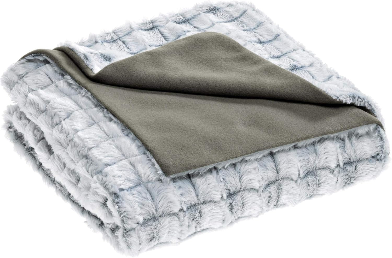 Aqua-Textil Pluizige knuffeldeken 150 X 200 Cm Grijs Wit Melange Pluche TV-deken Sprei Sherpa Fleece Oeko-Tex Ottawa Bedden en Dekens Besuche den aqua-textil-Store Grijs Comfortabel deken Xxl 200 X 220 Cm