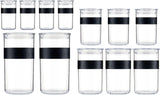 BODUM PRESSO voorraadpotten, kunststof, zwart, 4 x 0,25 l, 3 x 0,6 l, 3 x 1 l, 2 x 2 l Voedselbewaardozen Naty Shop