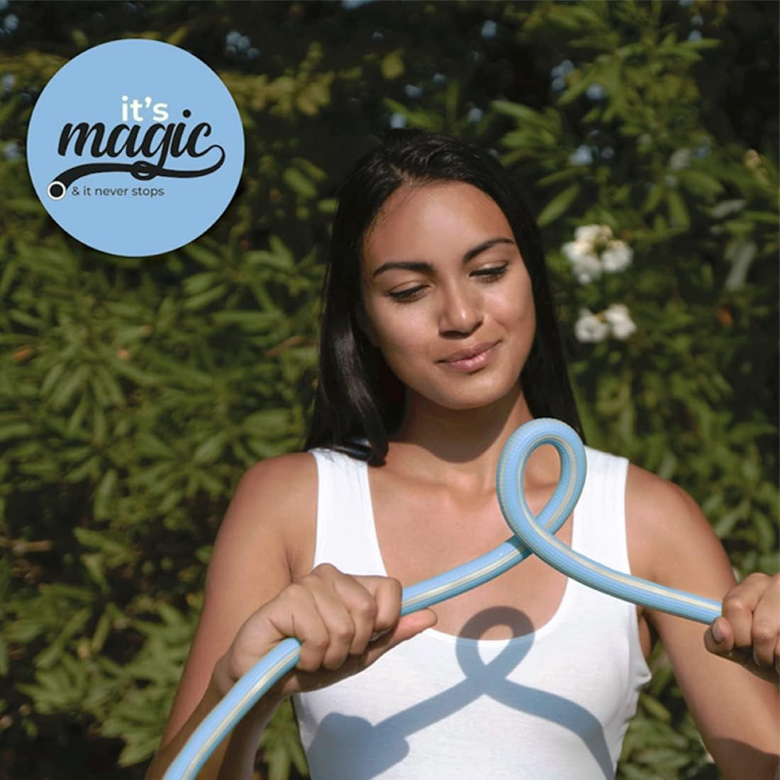 Magic Blue Hose 20 meter verlengbare tuinslang met zak en sproeikop