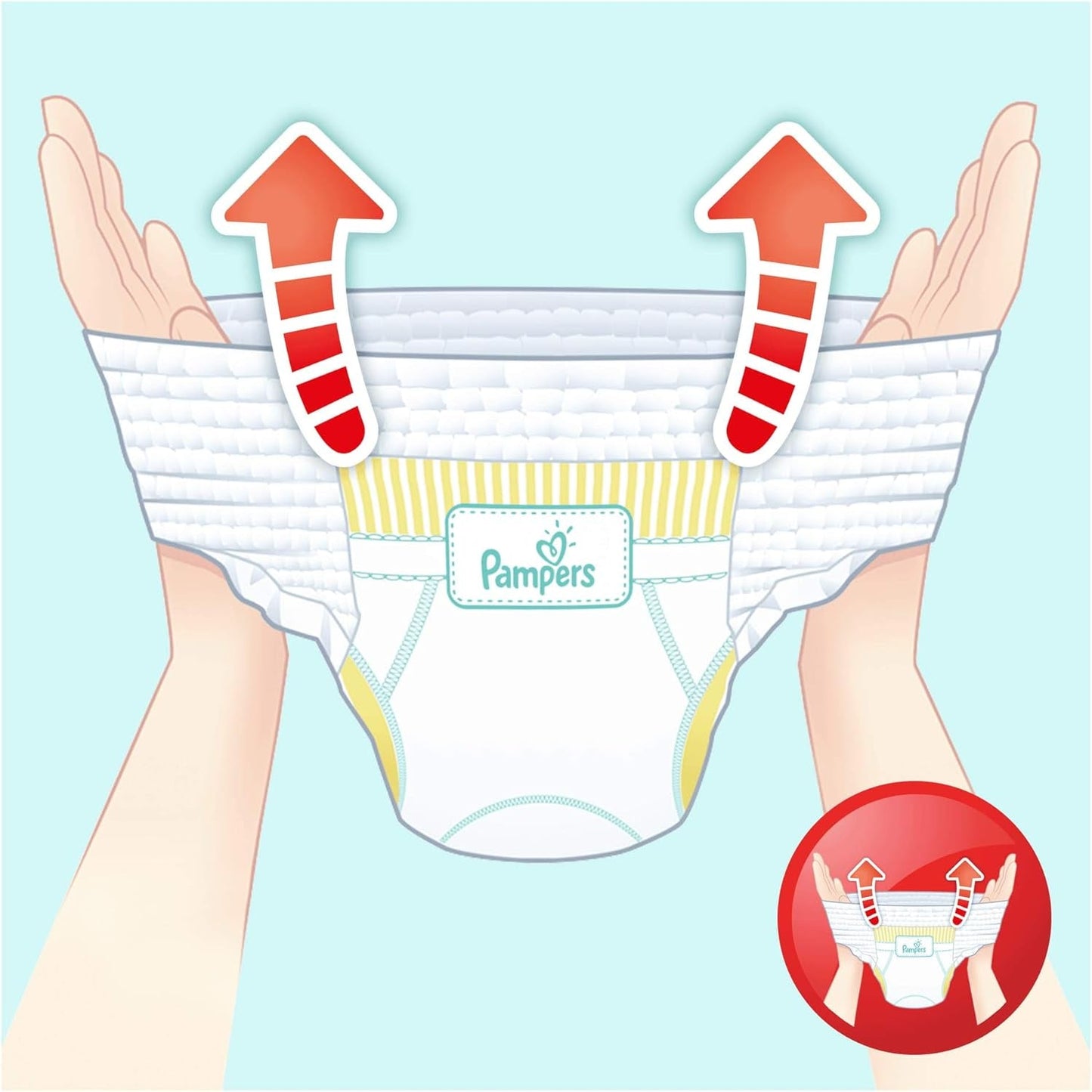 Pampers (oude versie), slipje, maat 4, 9 kg-15 kg, pakket van drie (1 x 88 luiers)