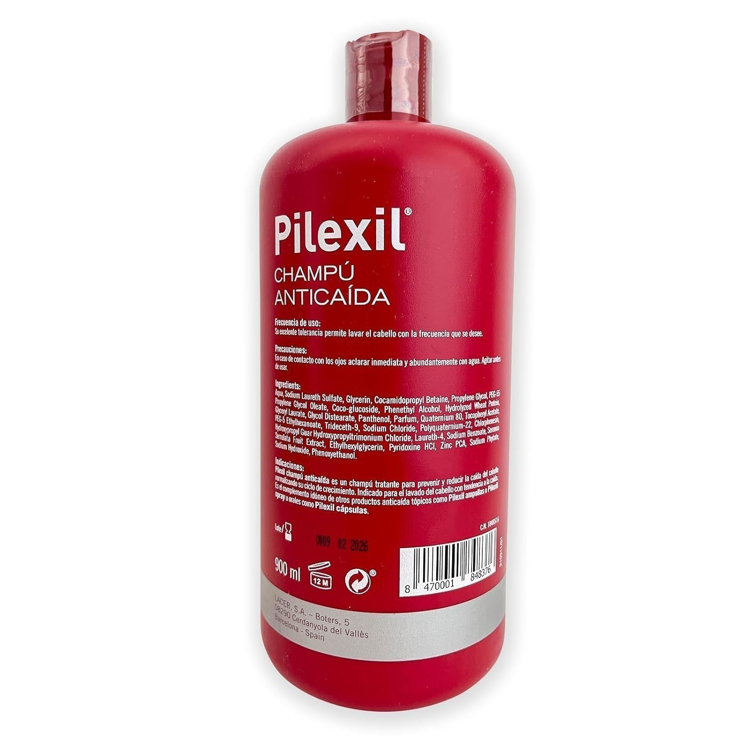 Lacer shampoo tegen haaruitval 900 ml Lacer haarverzorging