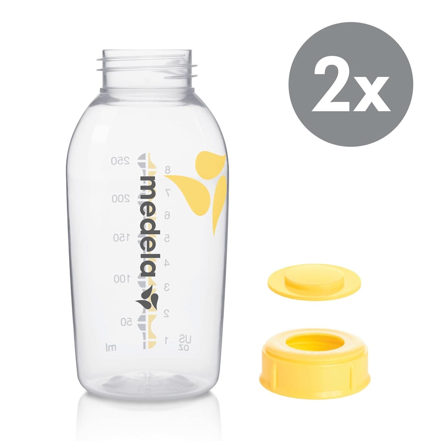 Medela babyflessen voor het bewaren van moedermelk | BPA-vrij | Verpakking van 2 × 250 ml Accessoires voor babyvoeding en borstvoeding Naty Shop